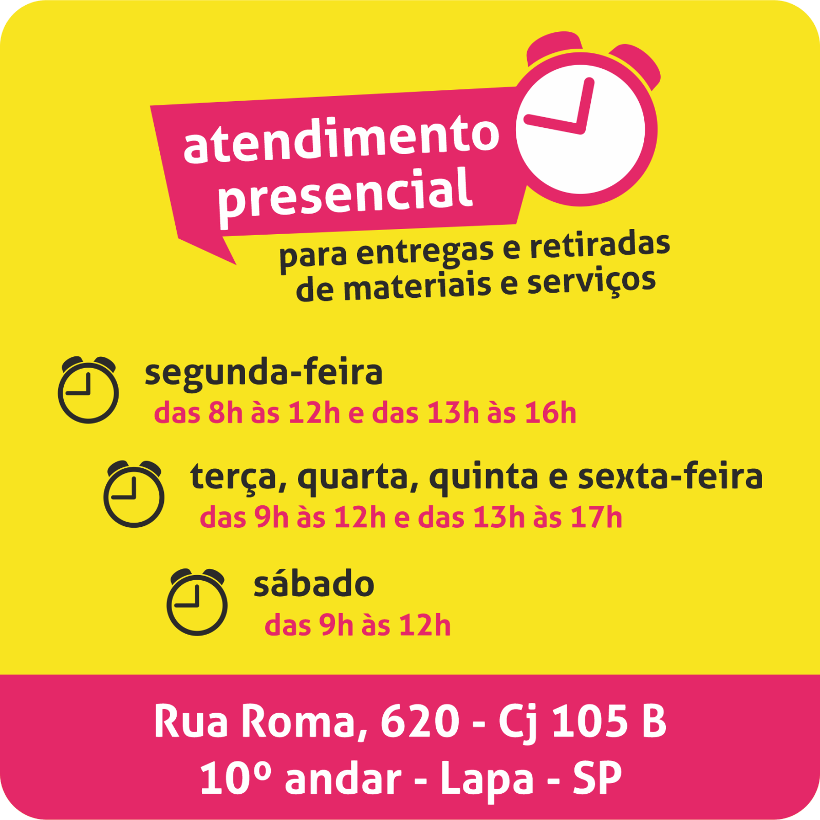 Horários de Atendimento