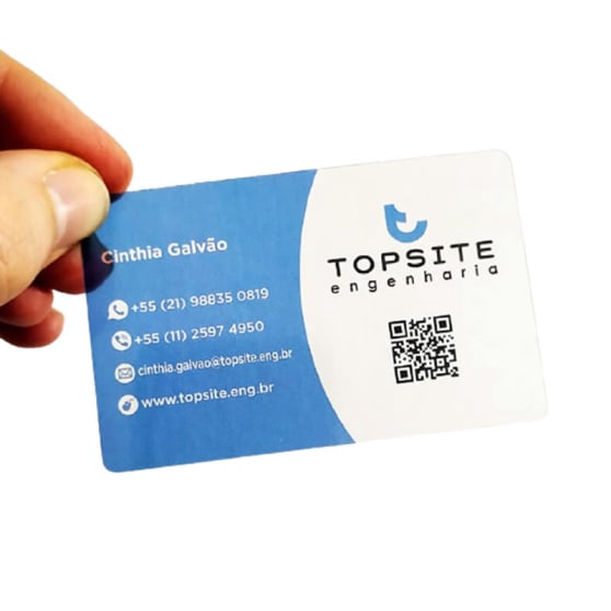 Cartão de Visita PVC Transparente Lapa São Paulo